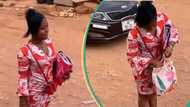 Lady unable to move for 30 minutes after catching boyfriend kissing side chick inside a car