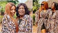 Actress Empress Njamah dons matching outfit with mum to celebrate her on 79th birthday