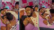 "He offered himself as a living sacrifice": Twin girls decorate sleeping dad's body with stickers
