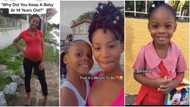 "She is a strong woman": Lady gives birth after getting pregnant at age 13, video shows her grown baby girl