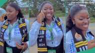 Nigerian lady signs out from school in style, thanks her mother for providing for her financially