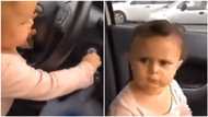See what happened to this baby who tried to start her 'mom's' car, she was not expecting it (video)