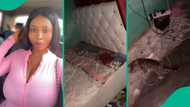 "First time visit": Lady who visited her crush shares video of his room, people react