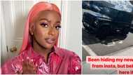 Why is it not pink? Nigerians react as DJ Cuppy shows off new car she has been hiding from social media