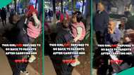 Man who carried Chinese girl awed as she refuses to go back to her parents, video amazes people