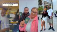 Lady suffers with boyfriend when he was a driver, man makes it, "spoils" her with money in video