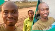 Photos as 500-level student who shaved his head receives anointing oil, foodstuffs, from mother