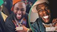 "E pain them": Davido laughs as he flaunts new pendant, netizens link video to Burna Boy