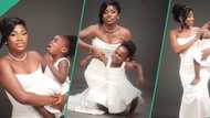 Nigerian mum shares funny pictures from little daughter's photo shoot session, people react