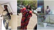 Chubby Nigerian lady called dirty girl because she paints for a living dances as she shows off hustle in video