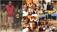Nigerian man puts smiles on street kids' faces, gives food and enrols them in school