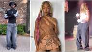 Celebrity fashion: Twitter user says Asake's baggy trouser can make 45 skirts for Ayra Starr