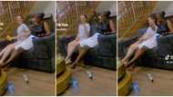 "They look alike": Nigerian man spots his mum at home holding his Oyinbo wife tenderly, shares video