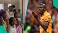 Victor Osimhen gets mobbed by kids at Pinnick's daughter's birthday party, video