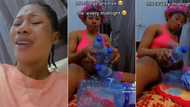 "3rd trimester wahala": Pregnant Nigerian woman consumes over 8 bottles of water at midnight, video trends