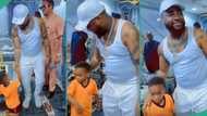"Shake Hands With Davido": Boy Leaves Crowd in Awe As He Goes Down on His Knees to Greet OBO
