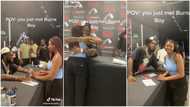 "He's so cute": Moment Nigerian lady met Burna Boy, asked for his signature in video