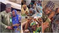 Video as Cute Abiola gives out 1st salary as SSA to widows in his community, sheds tears as they pray for him