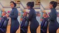 "Where is your shop?" Curvy female barber with jaw-dropping beauty cuts customer's hair, video goes viral