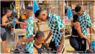 "Wife material": Man stops pretty lady on the road, gives her new handbag, she jumps & kneels to thank him
