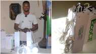 Robert Nsoh: Young engineer builds power bank for laptops, phones, light bulbs, photos emerge