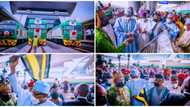 Breaking: Buhari flags off Lagos-Ibadan standard guage rail, photos emerge
