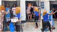 Nigerian lady refuses to leave house after catching her boyfriend with side chick, video goes viral