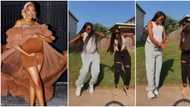 "The baby doesn't know what's going on": Heavily pregnant Kie Kie jumps on Joha challenge with energetic dance
