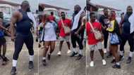 "Ladies love his body": Girl starstruck as she sees Kizz Daniel's macho bouncer, runs to take photos