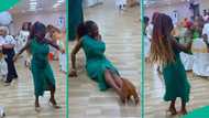 Party guest crashes to ground while dancing on heels, refuses to back down, people react