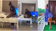 "She's done 17 hrs": Nigerian lady set to massage people for 72 hours in Lekki for GWR, video shows her at it