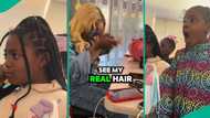 Funny children insist on seeing lady's real hair and are left in disbelief after she removes her wig