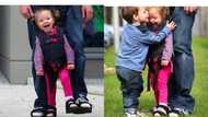 Father devises shoe to help paralysed daughter walk for the first time, her reaction is priceless