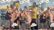 Stubborn little girl scared of clipper fights barber in funny video, refuses to have haircut