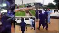 Doings get level: Nigerian students cause commotion on campus as they sign out in Limousine in viral video