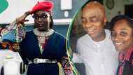 "You are so bold": Fans applaud Deborah Enenche over picture with Bishop David Oyedepo