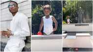 Wizkid shares adorable video of his son Zion playing by a waterfall