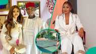 Ned Nwoko ignores Regina Daniels, shares sports day clip with sons, background music draws attention