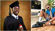 Skit maker Enioluwa bags masters after graduating with first-class at 19, Davido's sister, others commend him