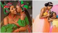 Twin moments: The Johnsons star Seun Osigbesan and daughter match outfits in adorable photos