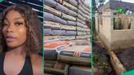 Lady buys Dangote cement of N1m for small 1 room self-contain she’s building, shares full expenses