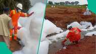 Confusion as mysterious white foam appears on Nigerian highway, FG takes action