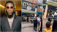 'Oyinbo' fans rush Burna Boy as singer casually shows up on the streets in London during music video shoot