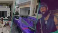 "Highest in the game": Phyno visits Burna Boy's Lagos mansion, video leaves people talking