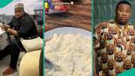 Cubana Chiefpriest shares sumptuous meal of milk & shortbread, clip raises concern: "Belle na water"