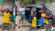 "It has been my dream": Nigerian lady gives her boyfriend N1.3m keke in touching video, he kneels