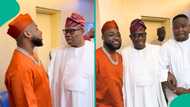Davido visits Senator Akpabio, Chiefpriest says, “Get close to people who look like the future”