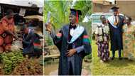 Graduate pictured kneeling at market opens up on being raised by grandmother after parents abandoned him