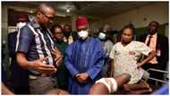 Photos emerge as Kaduna governor visit victims of train attack