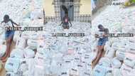 "I tap into your grace": Businesswoman displays loads of customers' orders packaged for delivery